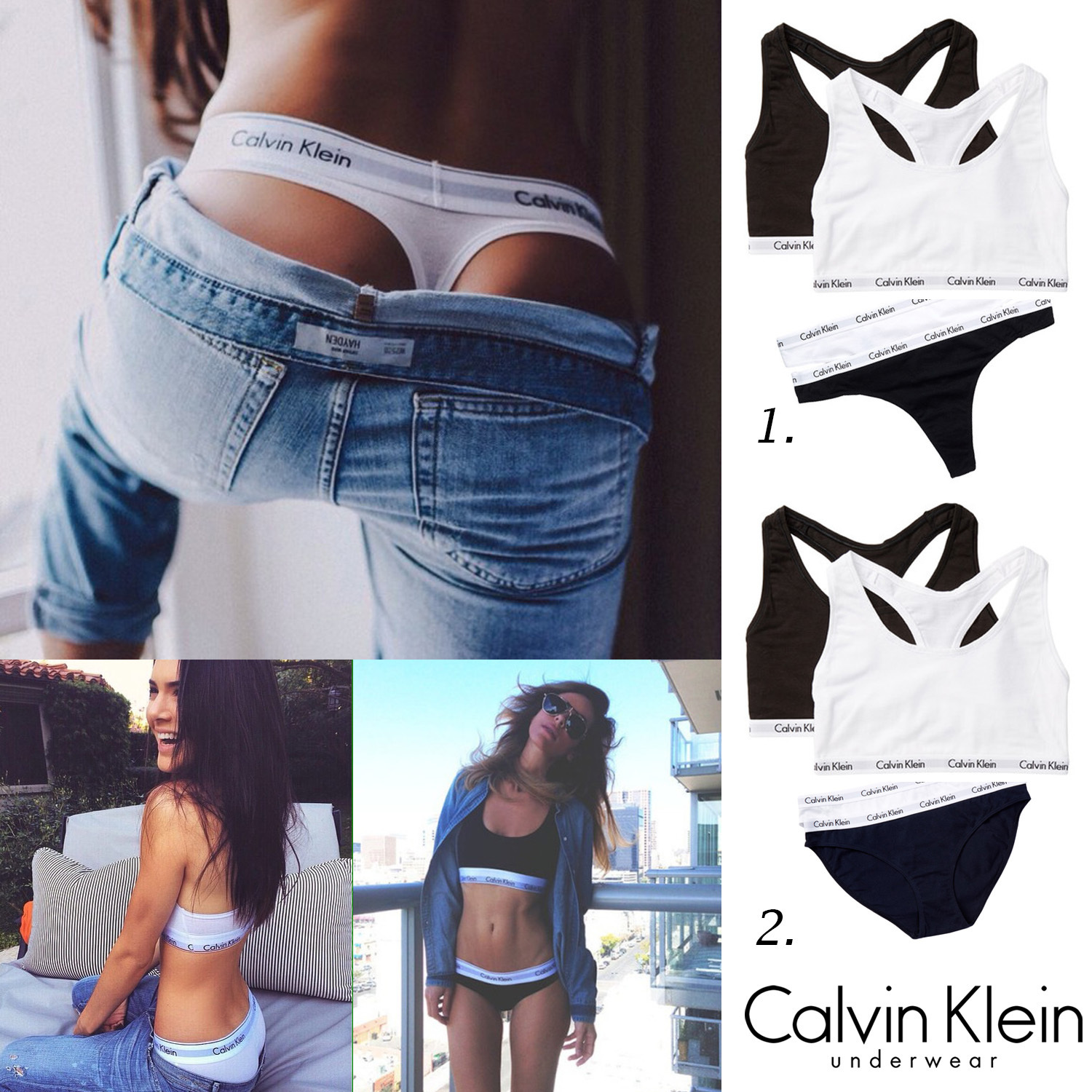 Calvin Klein カルバンクライン ブラ&ショーツ 2色セットスタイル写真