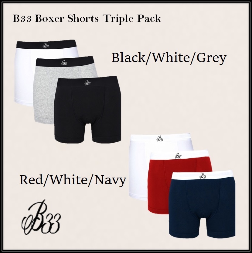 Bee Inspired B33 Boxer Shorts Triple Packスタイル写真