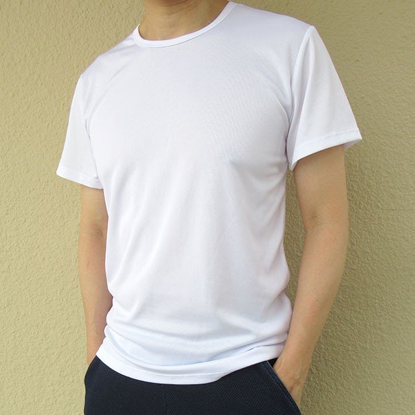 メンズ 半袖 Tシャツ ハニカムメッシュ 3色 ホワイト ネイビー ブラック ドライ スポーツ M L LLカラー写真02